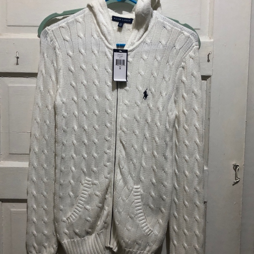 Ralph Lauren White Knit Sweater